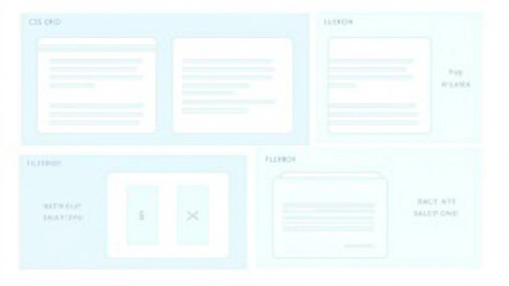 Diagram showing nested layout structure with CSS Grid handling page layout and Flexbox handling component-level alignment within grid items